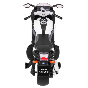 Motor na akumulator BMW K1300S dla dzieci Biały + Kółka pomocnicze + Dźwięki Światła + Wolny Start